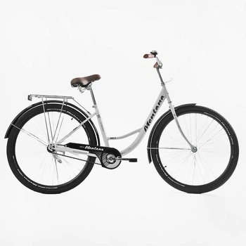 Велосипед Городской 28 дюймов Corso Montana MT-910 стальная рама 20 дюймов 1 скорость. White and Black (176516)