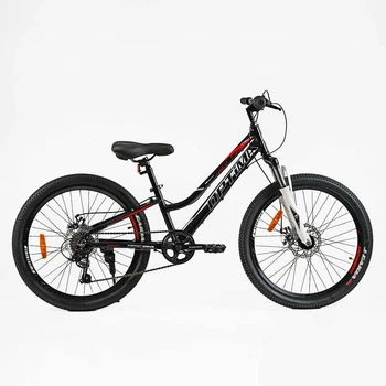 Велосипед Спортивный 24 дюймов Corso OPTIMA TM-114-1 оборудование Shimano алюминиевая рама 11 дюймов 7 скоростей. Multicolor (178171)