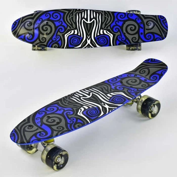 Скейт f 6510 (8) Best Board, доска=55см, колёса pu, светятся, d=6см