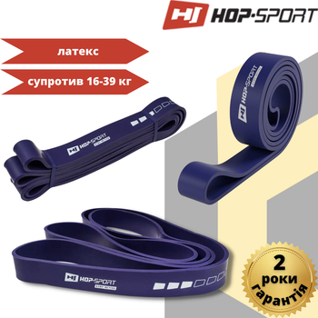 Эспандер-петля Hop-Sport 16-39 кг HS-L032RR фиолетовая для поддержки турник