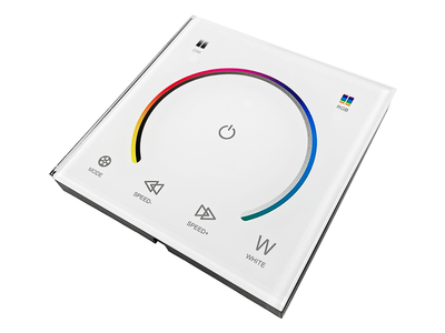 Контролер з клемами RGB 12A 12-24V Сенсорна панель 6 кнопок Білий