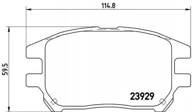 Гальмівні колодки BREMBO P56050 Lexus RX 0446548090, 0446548050, 0446548040