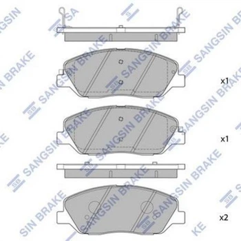 Гальмівні колодки Hi-Q (Sangsin) SP1194 Hyundai Santa Fe, Genesis; SsangYong Actyon, Korando 581014DU00, 581014DA60, 581013MA20