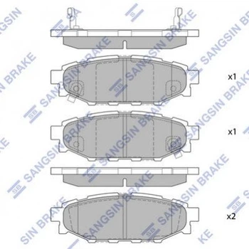 Тормозные колодки Hi-Q (SANGSIN) SP2118 Subaru Outback, Legacy, Forester, XV, Impreza SU00304096, 26696FJ000, 26696AG051