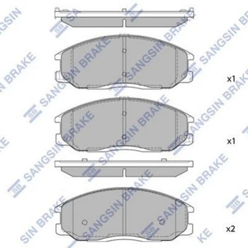 Гальмівні колодки Hi-Q (Sangsin) SP1157 Hyundai IX55, H-1, Santa Fe, Trajet, Terracan; SsangYong Kyron, Actyon, Rexton; KIA Carnival 581014AA90, 581014AA26, 581013AA20