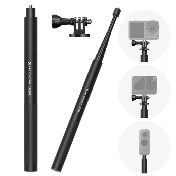 Телескопический штатив - селфи палка K&F Concept MS07 для камеры Insta360, GoPro DJI Action с адаптером GoPro 153см (KF09.132)