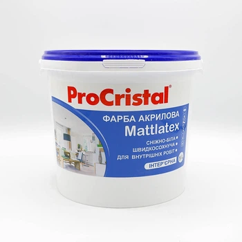 Краска латексная интерьерная ProCristal Mattlatex IR-232 Матовая Белая 5 л