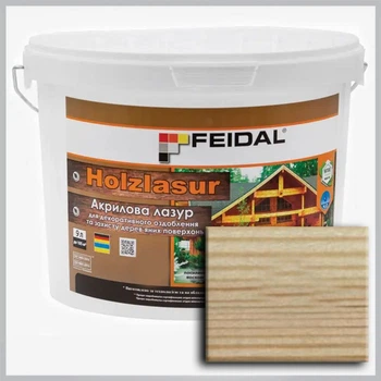 Акриловая лазурь Holzlasur Feidal бесцветная 9 л