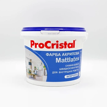 Краска латексная интерьерная ProCristal Mattlatex IR-232 Матовая Белая 3 л