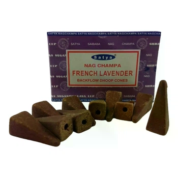 French Lavender Backflow Cones (Французская Лаванда)(Satya) 10 конусов в упаковке 35030