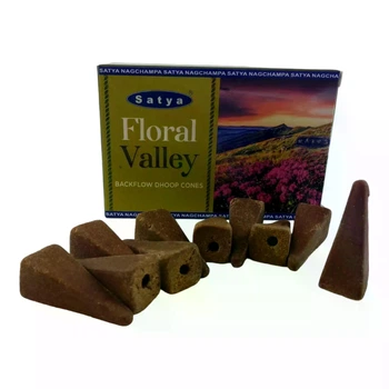 Floral Valley Backflow Dhoop Cone (Цветочная Долина)(Satya) 10 конусов в упаковке 34988
