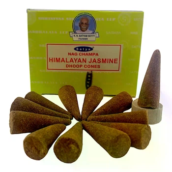 Himalaya Jasmine Dhoop Cone (Гималайский Жасмин)(Satya) 12 конусов в упаковке 35021