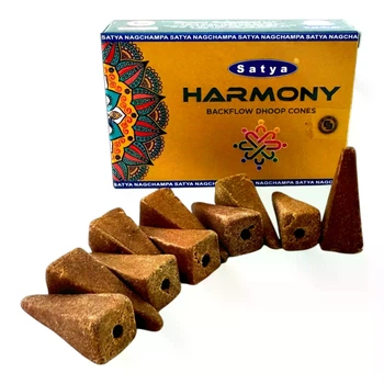 Harmony Backflow Dhoop Cone (Гармония)(Satya) 10 конусов в упаковке 36281