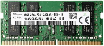Оперативна пам'ять SODIMM 16GB DDR4 3200MHz Hynix HMA82GS6CJR8N-XN б/в