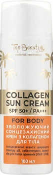 Увлажняющий солнцезащитный крем для тела с коллагеном Collagen Sun Cream SPF 50/ PA+ Топ Бьюти Top Beauty, 100 мл