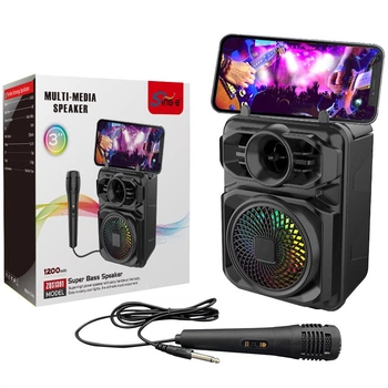 Портативная беспроводная колонка Sing-e ZQS1361 Mini RGB с микрофоном 8W 1200mAh Черный 57783