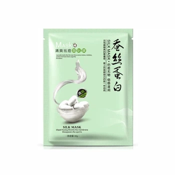 Тканевая маска противовоспалительная с экстрактом шелка протеина OneSpring Green Silk Mask, 30 мл