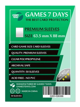 Настільна гра Games7Days Протектори Games7Days (63.5 x 88 мм) Premium Card Game (50 шт)