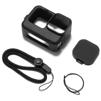 Силіконовий чохол для GoPro Hero 9 10 11 12 Black ремінець кришка чорний (1820209485)