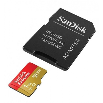 Карта пам'яті microSDXC (UHS-1 U3) SanDisk Extreme A2 1TB class 10 V30 (R190MB/s,W130MB/s) (adapter SD) (SDSQXAV-1T00-GN6MA)
