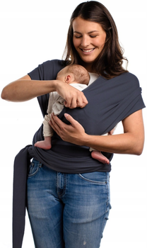 Chusta do noszenia dziecka Boba Serenity Wrap Charcoal (817579015140)
