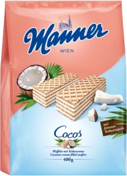 Вафли Manner Coconut Cream с кокосовым кремом 400 г (9000331607900)