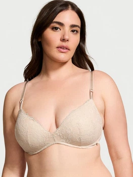 Бюстгальтер с Push-up без косточек Victoria's Secret 26766641 75B Бежевый (2126439128936)