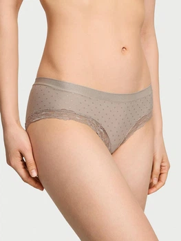 Трусики хіпстери жіночі Victoria's Secret 27028605 XS Бежеві (2126439128922)