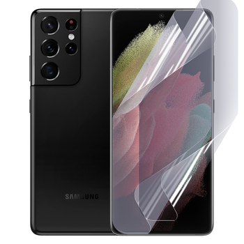 Антишпион приватная плёнка гидрогелевая для смартфона Samsung Galaxy S21 Ultra (SM-G998) противоударная прозрачная