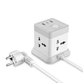 Сетевой удлинитель XO WL20, 20W, Square Socket, 4AC, 2USB-A, 1Type-C, PD, QC, 2m, Белый