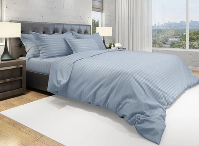Комплект Dreams At Home постельного белья Страйп-сатин Семейный 150*220*2 stripesatin_blue