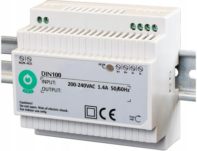 Transformator do lamp POS DIN Rail PSU 5V/12A (DIN100W5)
