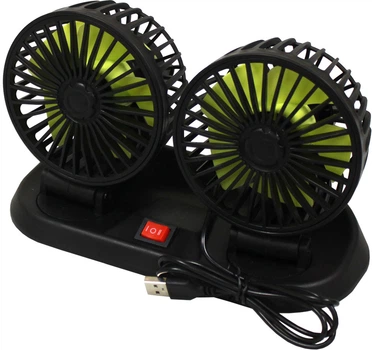 Вентилятор автомобильный двойной Lavita SP 4" 5В от USB (SPR 1004)