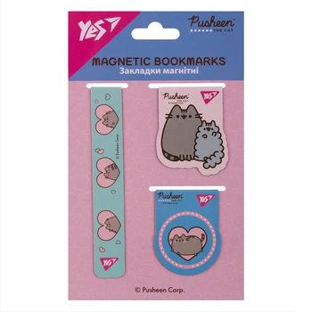 Закладинки для книг магнітні YES 708349 Pusheen (3шт) /708349/