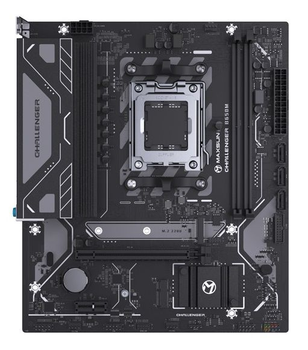 Материнська плата am5 Maxsun Challenger b650m v2, b650, 2xDDR5, Int.Video (cpu), 3xSATA3, 1xM.2, 1xPCI-E 4.0 x16, 1x pci-e 3.0 x4, 1xPCI-E 3. rtl8821ce, bt4.2, 4xUSB3.2/2xUSB2.0, dp/hdmi, Micro atx
