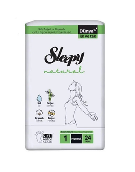 Прокладки гiгiєнічні Sleepy Natural Normal-1 5 крапель 24 шт