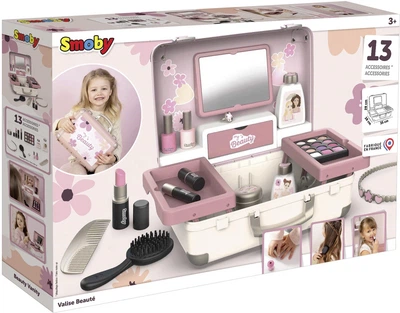 Ігровий набір Smoby Beauty Box Стиліст з дзеркалом та набором косметики 13 аксесуарів 36х29х29 см 7600320169 (3032163201694)