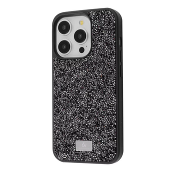 Защитный чехол для iPhone 15 Pro Max, Bling World Rock Diamond, термопластичный поликарбонат, Black titanium