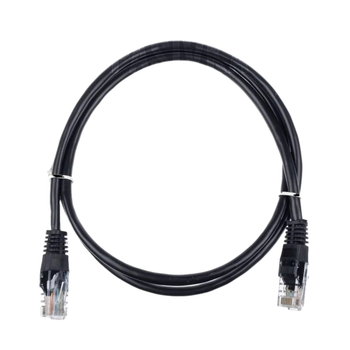 Патч-корд медный неекранированный 1м Kingda PAUT3100-BK UTP CAT5e PVC Черный