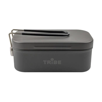 Контейнер для еды алюминиевый со складной ручкой Tribe Lunch Box Alu (T-FG-0016-grey)