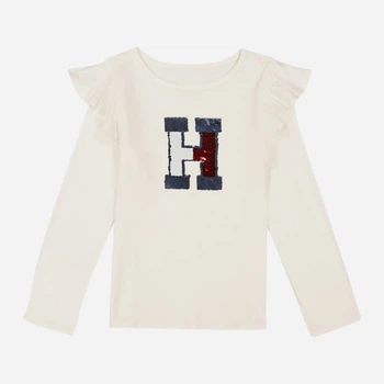 Подростковый лонгслив для девочки Tommy Hilfiger 617996622 158 см Белый (1159839461)