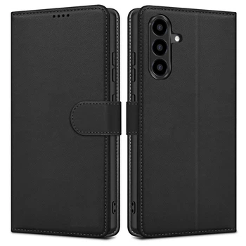 Чехол книжка для Samsung Galaxy A36 5G черный с ремешком на руку