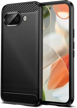 Резиновый чехол для Google Pixel 9A черный противоударный бампер