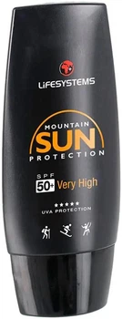 Крем сонцезахисний Lifesystems Mountain Sun Cream SPF 50+ 50 мл Black UVA/UVB, 6 год, для чутливої шкіри