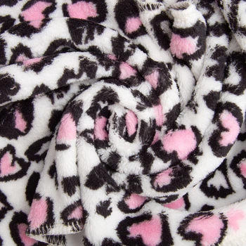 Ткань махровая Велсофт 140 см 280 гр/м2 для халатов, пижам, пледов и покрывал супер мягкая сердечка м.п.