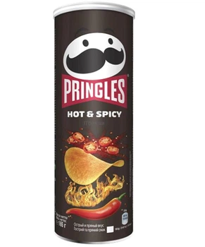 Чипсы Pringles Hot & Spicy - жгучий чили вызов для настоящих гурманов, 165 г