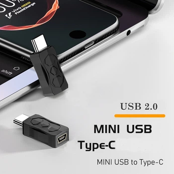Адаптер-перехідник Type-C (male) на Mini USB (female) OTG Конвертер для зарядки та передачі даних