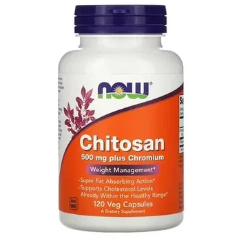Хітозан з хромом (Chitosan) 500 мг NOW Foods 120 капсул