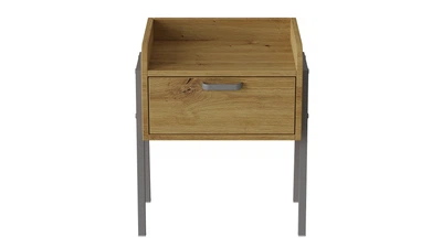 Тумба модульна Ferrum-decor Бетті 540x450x320 метал Сірий ДСП Дуб Дуб Артизан 16 мм (FRD-103002)