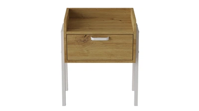 Тумба модульная Ferrum-decor Бетти 540x450x320 металл Белый ДСП Дуб Дуб Артизан 16 мм (FRD-102995)